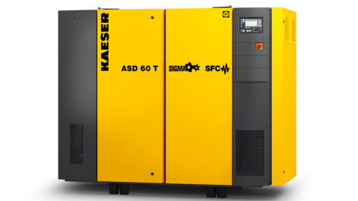 ASD 60 T SFC rotary screw compressor with synchronous reluctance motor.