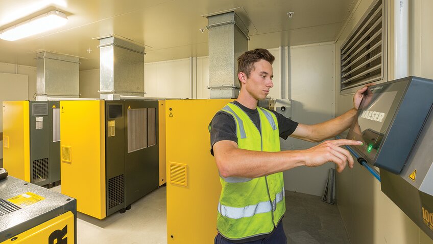 For maximum efficiency, complete control and connectivity of all components within the compressed air station, a SAM 4.0 master controller was installed