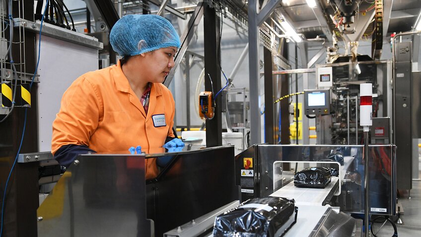 UCC Coffee being packaged at the new facility.