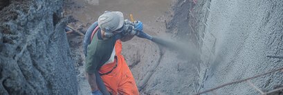 Concrete spraying with Shotcrete Auckland and a KAESER MOBILAIR M 100
