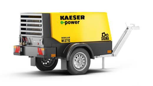 M27E electric portable compressor up to 2.6 m³/min from KAESER KOMPRESSOREN.