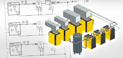 Planning of compressed air stations with tailored safety concepts