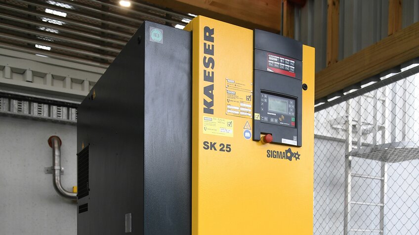The KAESER AIRCENTER all-in-one compressed air station, complete with filtration at UCC Coffee.