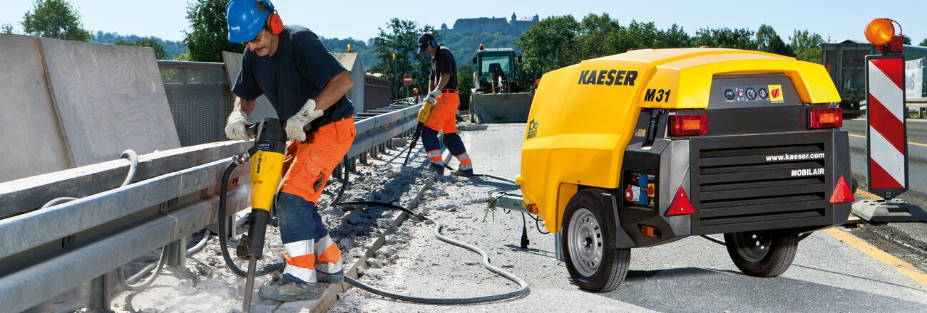 Druckluftanwendungen auf der Baustelle - Abriss und Bau