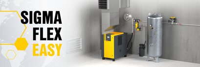 SIGMA FLEX EASY Druckluft as a Service – gemieteter Kompressor mit Komplettpaket aus Ausstattung, Wartung und Betreuung.
