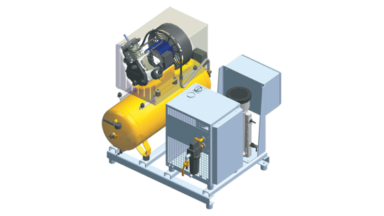 Example structure of an OEM compressed air station