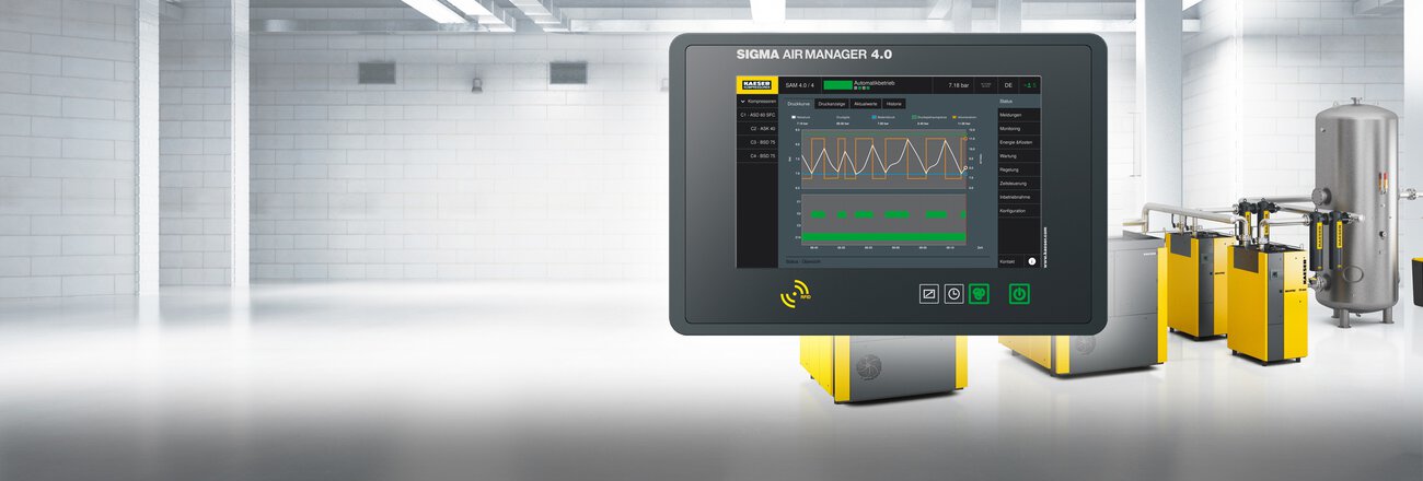SIGMA AIR MANAGER 4.0 compressed air management system for an optimised compressed air station.