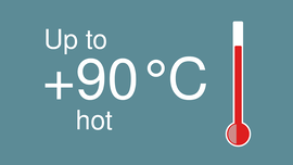 Hot water from heat recovery up to +90 °C