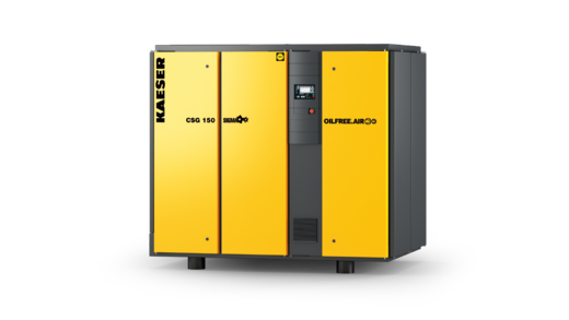 Oil-free compression rotary screw compressor with water-cooling (flow rate: 4.2 to 15 m³/min; pressure: 4 to 11 bar)