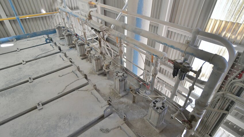 Compressed air is an essential utility required throughout the cement manufacturing process. Pictured above some dust collectors.
