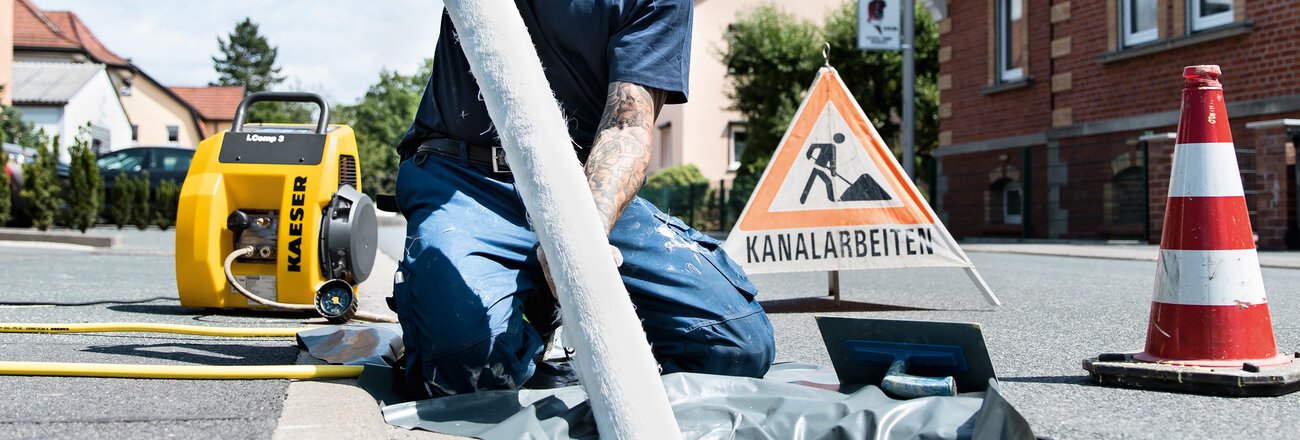 Druckluftanwendungen in der Wasserwirtschaft - Kanalsanierung