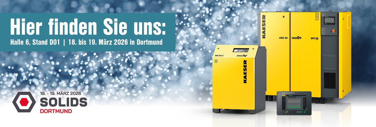 Besuchen Sie KAESER KOMPRESSOREN auf der SOLIDS 2026
