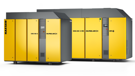 CSG-2 and DSG-2 air-cooled oil-free compression rotary screw compressors from Kaeser Kompressoren