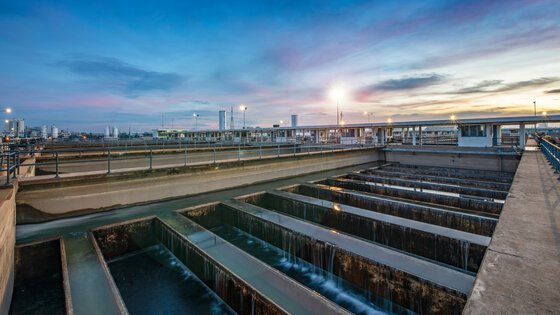 Kompressor im Einsatz in der Wasserwirtschaft: Filterrückspülung