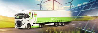Nachhaltige Druckluftversorgung – KAESER Kompressoren mit Strom aus Photovoltaik und Elektro-LKW auf dem Weg zur klimafreundlichen Produktion und Werkslogistik.