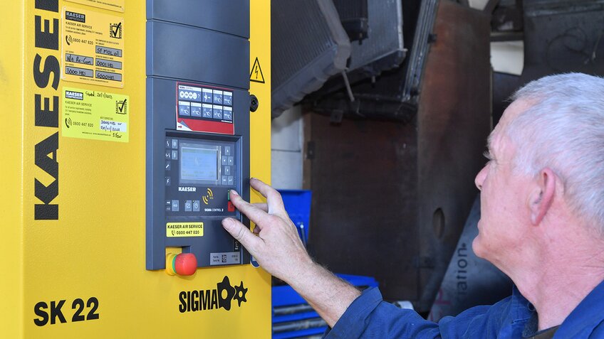 KAESER recommended and subsequently installed an AIRCENTER SK 22 to replace the ageing compressor at Trevor French Radiators.