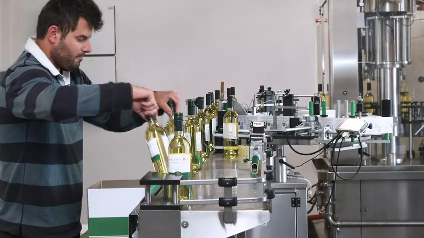 The new bottling line complete with KAESER compressed air system has allowed Fino Valley Wines to dramatically increase production.