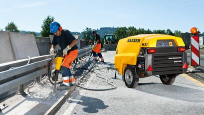 Druckluftanwendungen auf der Baustelle - Abriss und Bau