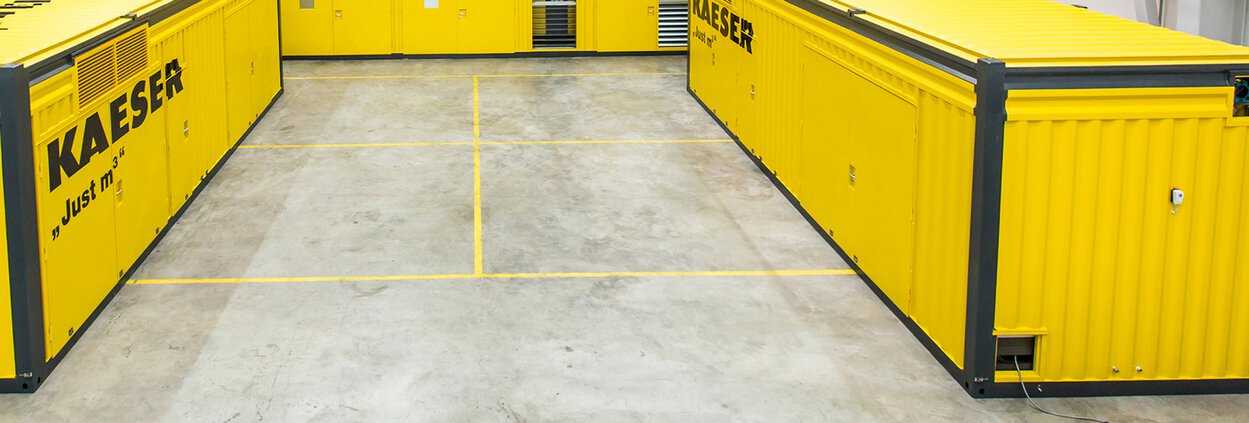 Three compressed air container stations from Kaeser Kompressoren in Linz.