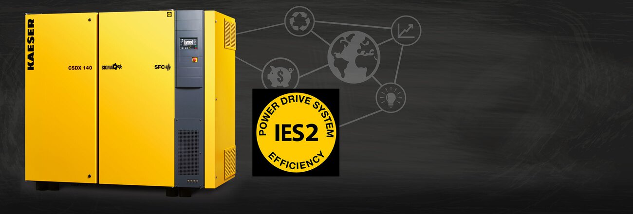 Nowa sprężarka śrubowa z serii CSD firmy KAESER KOMPRESSOREN z silnikiem synchronicznym reluktancyjnym.