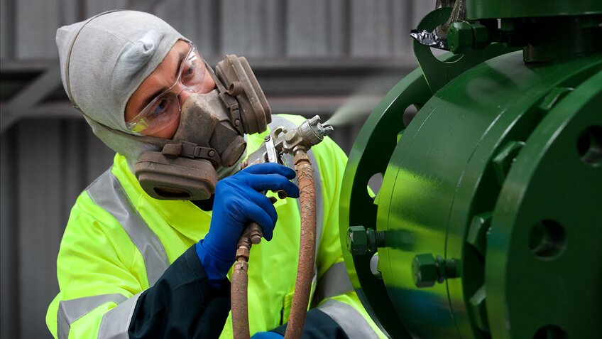 Compressed air is used extensively at Katere Coatings for painting.