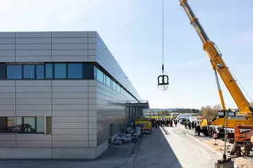 Richtfest Halle 14 bei Kaeser Kompressoren