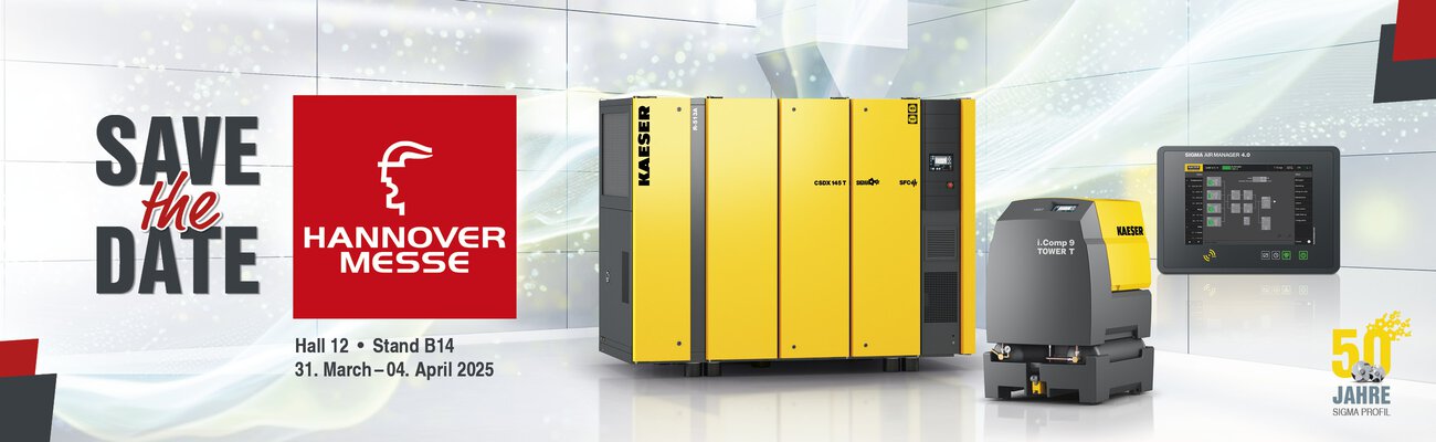 Save the date: Kaeser Kompressoren at the Hannover Messe 2025