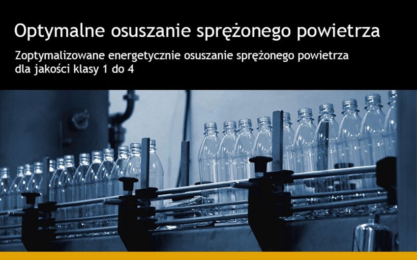 Optymalne osuszanie sprężonego powietrza dla jakości klasy od 1 do 4.
