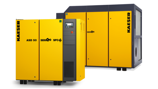 Fluid-injected rotary screw compressors with 1:1 direct drive