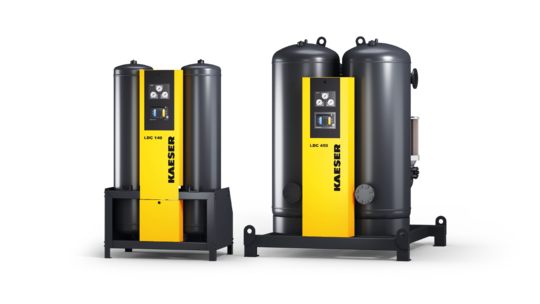 Heatless regenerative desiccant dryers from 1.6 to 155.50 m³/min