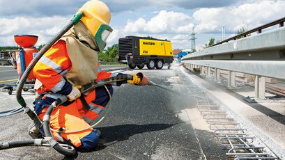 Druckluftanwendungen auf der Baustelle - Oberflächenvorbereitung und Reinigung