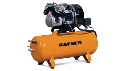 Oil-lubricated workshop compressors