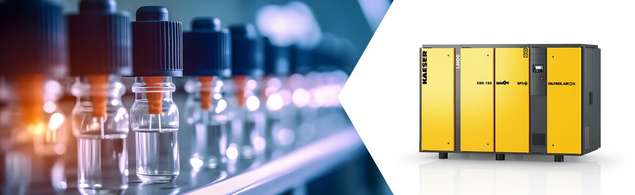 Oil-free complete solutions for the pharmaceutical industry with CSG series oil-free rotary screw compressors.