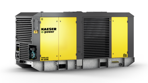 M255E electric portable compressor up to 24.7 m³/min from KAESER KOMPRESSOREN.